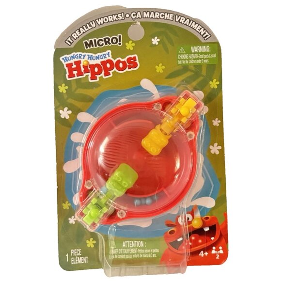 Hasbro Hungry Hungry Hippos Classic Fast Action Family Fun Game Toy NEW *MINI* - Picture 1 of 4